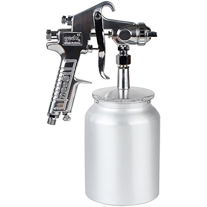 gedi HIGH ATOMIZATION SPRAY GUN WITH 1000CC CUP, 2.5MM NOZZLE, SLIVER - Image 1